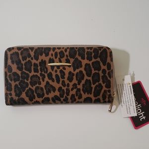 Leopard Zip Around Wallet